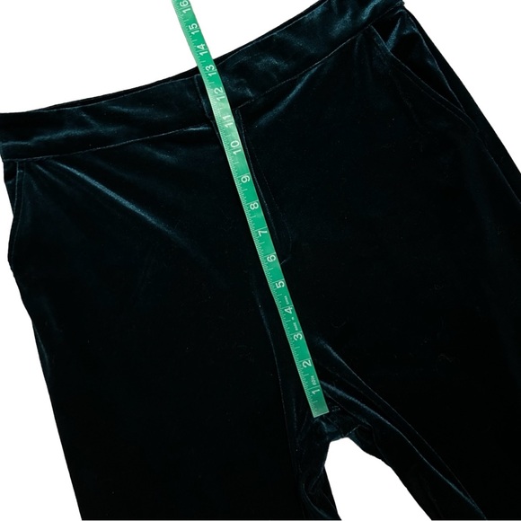 NWOT Green Velvet High Waist Wide Leg Pants L - Picture 8 of 12